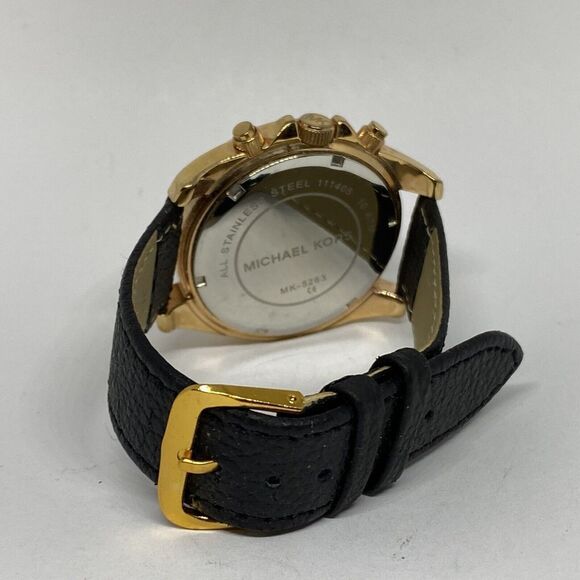 Michael Kors Blair MK5263 Women's Black Leather Analog Dial Quartz Watch EY188 - Picture 10 of 12